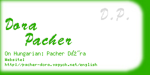 dora pacher business card